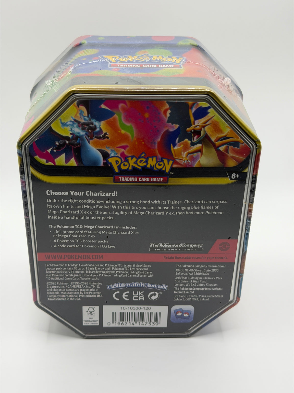 Pokémon TCG: Mega Charizard Tin (Mega Charizard X)