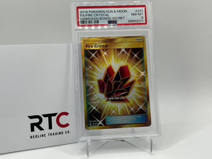 Fire Crystal (231/214) - Unbroken Bonds - PSA 8