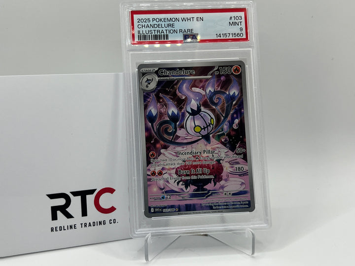 Chandelure (103/086) - White Flare - PSA 9
